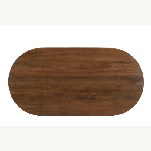 Marmoholz Matera Legno – Stół do jadalni Owalny | Brązowy Mango | 200 x 100 cm